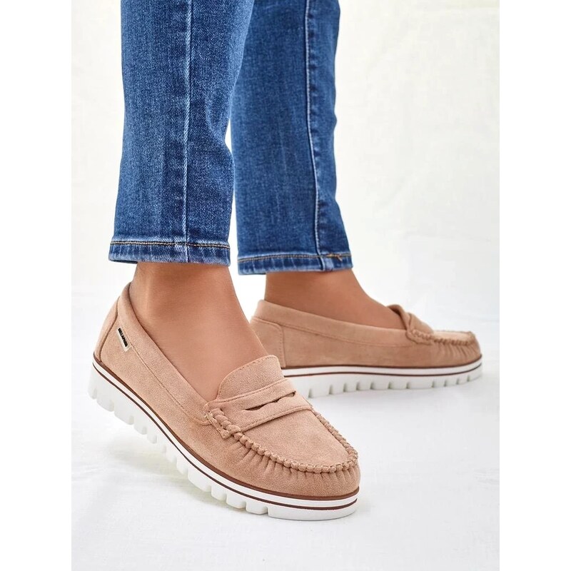 Resti Womens eco suede moccasins Bellisse