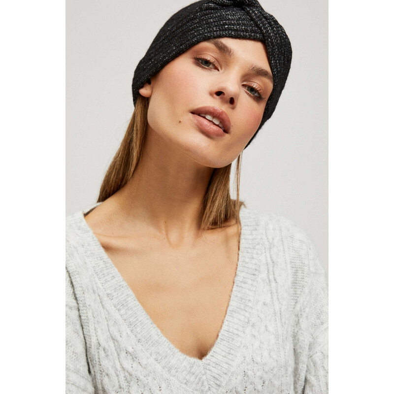 Marisse Knitted Headband Black 107918780