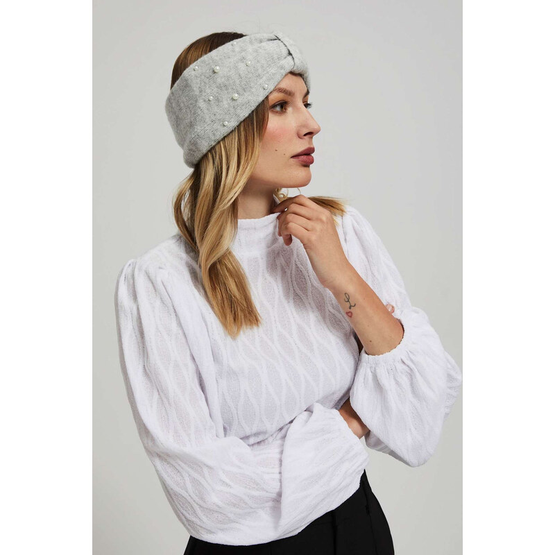 Marisse Gray Knit Headband 107918782