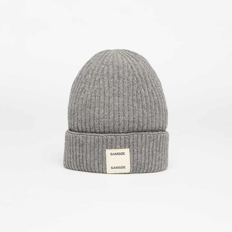 Čepice Samsøe Samsøe W Beanie Dark Grey Melange Universal