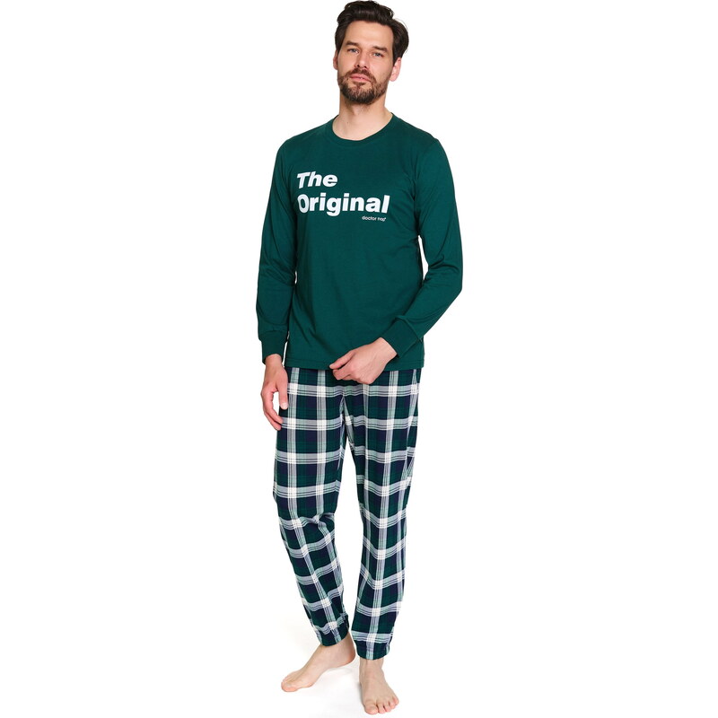 Pánské pyžamo DOCTOR NAP PMB.7341 EMERALD