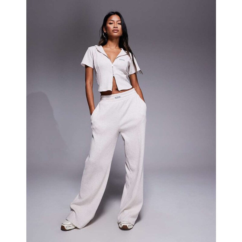 ASOS Weekend Collective Weekend Collective waffle wide leg jogger in 107919655