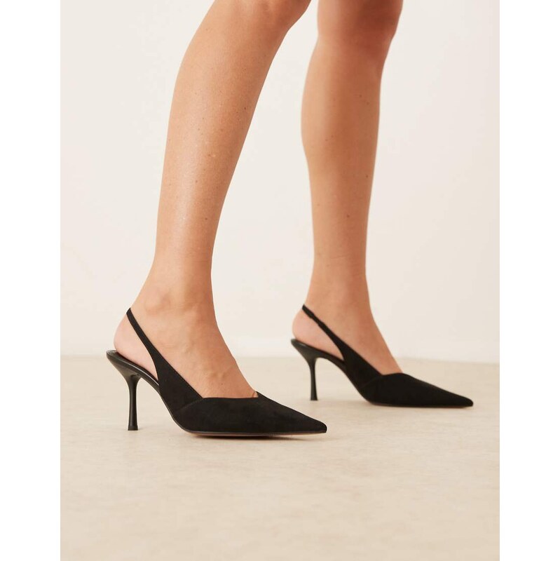 ASOS DESIGN Sabrina slingback stiletto heels in black