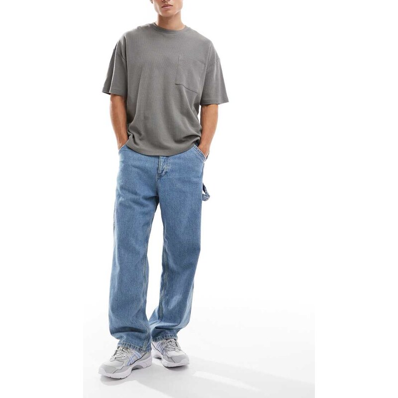 Jack & Jones Alex baggy carpenter jean in blue