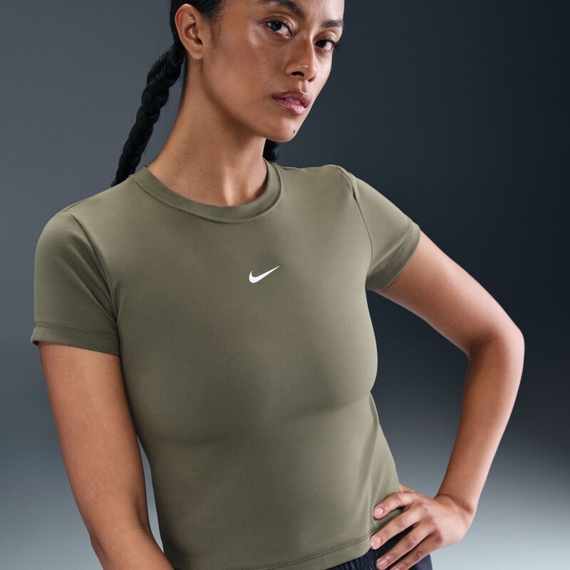 Nike Sportswear Womens Slim Cropped Top MEDIUM OLIVE 222