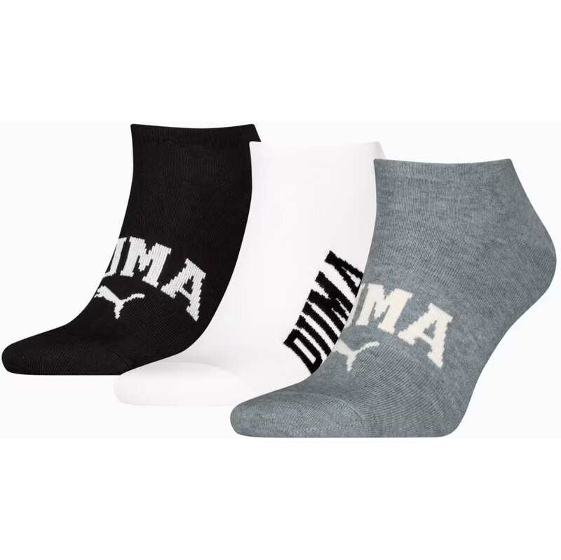 Puma unisex logo sneaker 3p grey/white/black