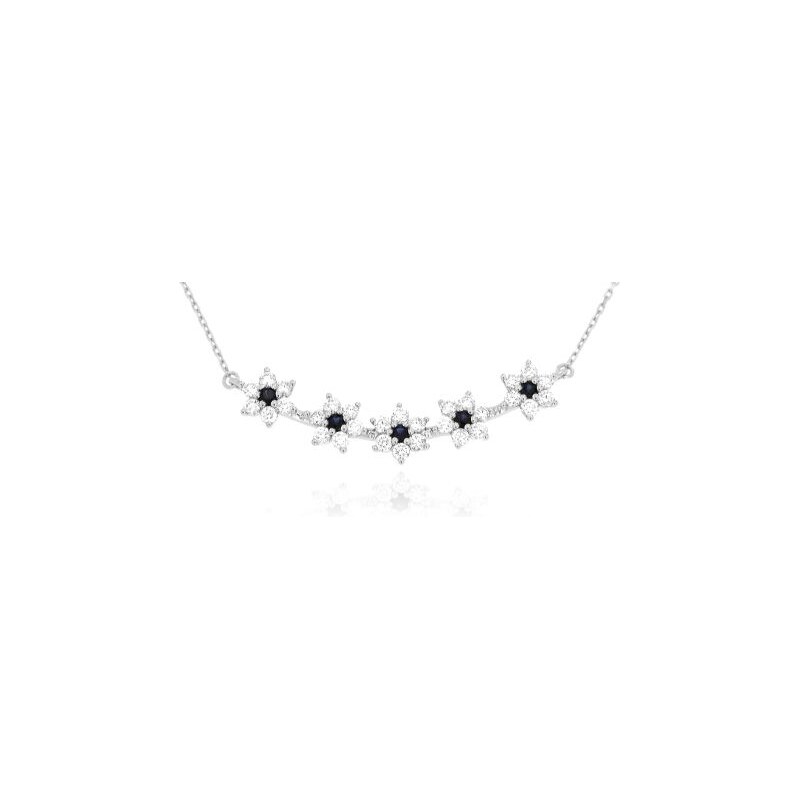 Zlatnictví U Kostela Diamantový náhrdelník se safíry 073b 107925380