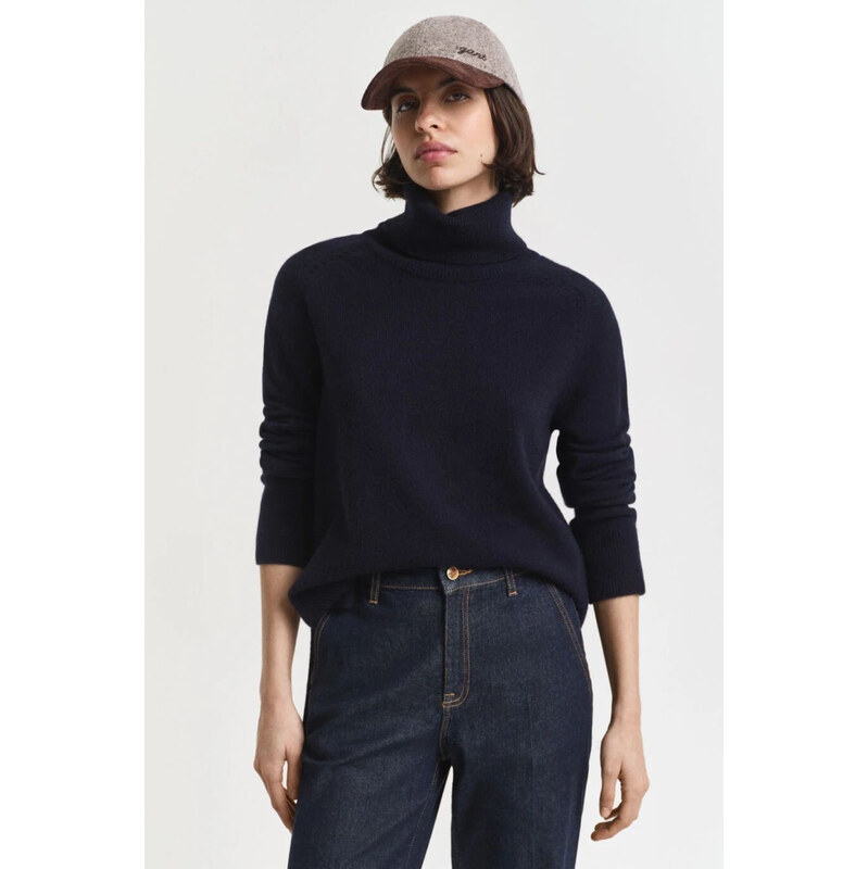 ROLÁK GANT DETAIL KNIT TURTLENECK EVENING BLUE 107792702