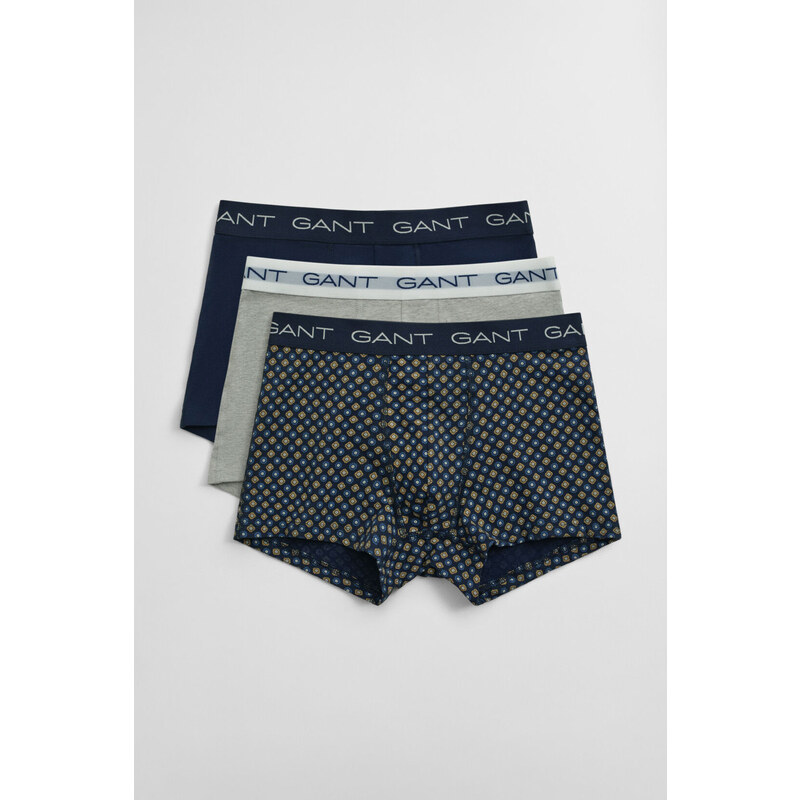 SPODNÍ PRÁDLO GANT GEOMETRIC PRINT TRUNK 3-PACK MARINE