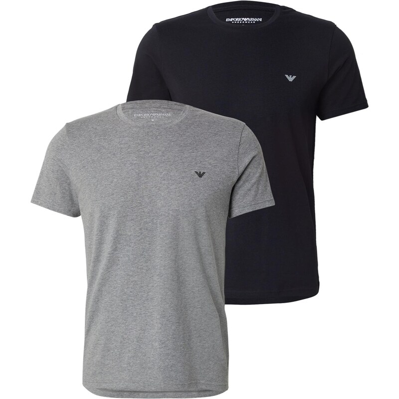 Emporio Armani Tričko šedá / černá