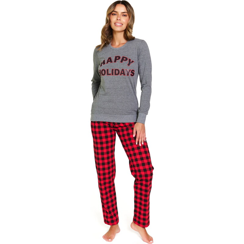 Dámské pyžamo DOCTOR NAP PM.7343 DARK GREY 107936530