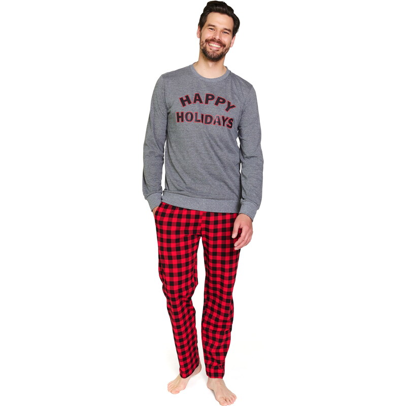 Pánské pyžamo DOCTOR NAP PMB.7344 DARK GREY