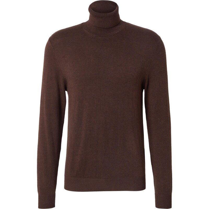 JACK & JONES Svetr JJEEmil tmavě hnědá