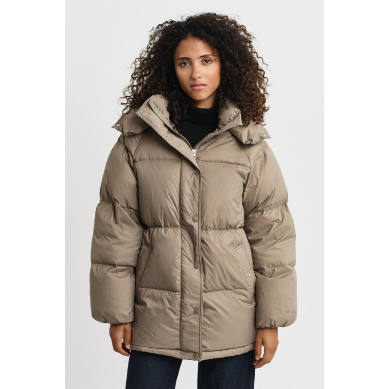 BUNDA GANT MID LENGTH DOWN JACKET TAUPE BEIGE