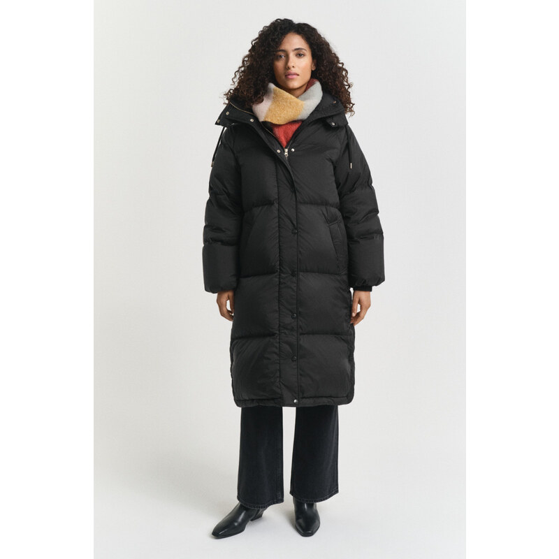 KABÁT GANT FULL LENGTH DOWN COAT BLACK