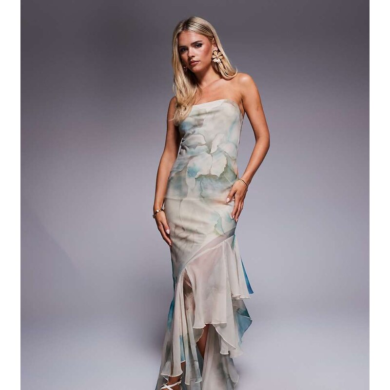 ASOS Petite ASOS DESIGN Petite bandeau maxi dress with