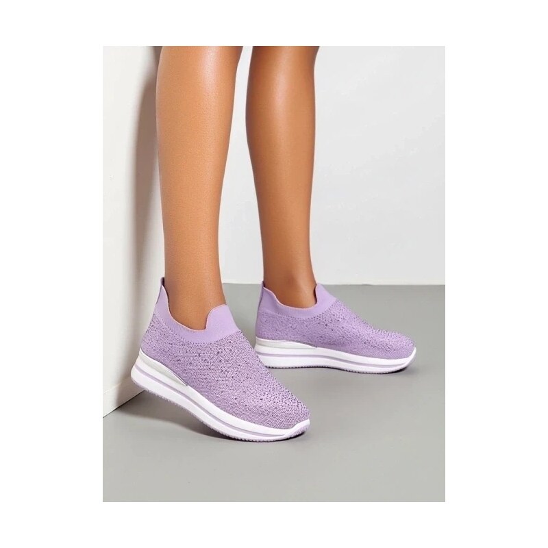 Resti Slip-on womens sports shoes with rhinestones Adeq