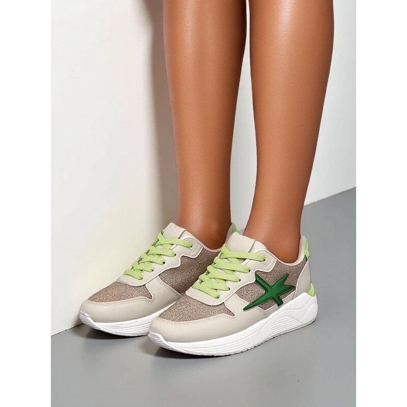Resti Womens Sneakers with Glitter Avenues