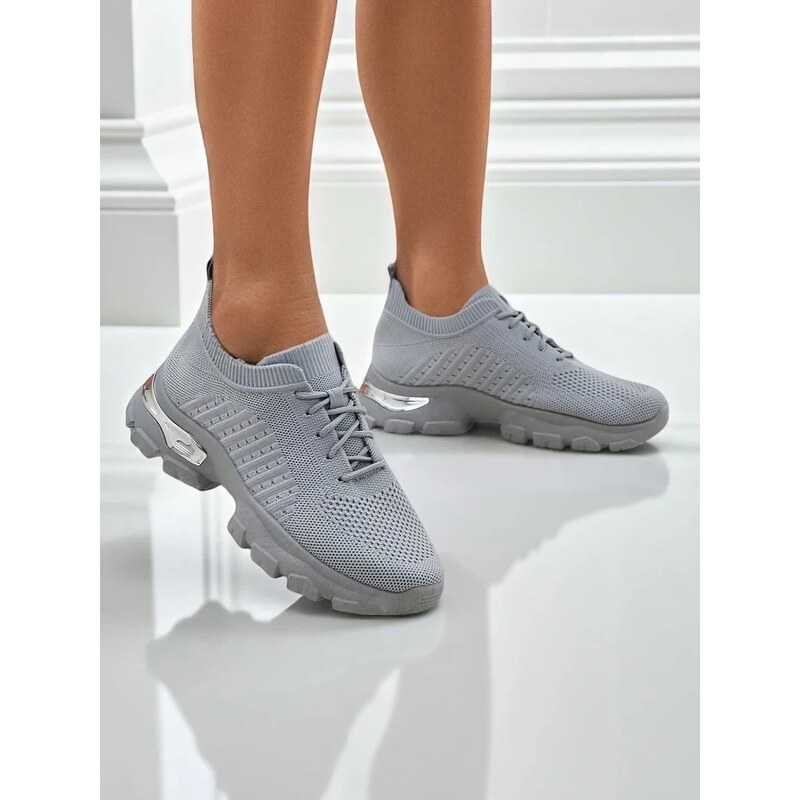 Resti Womans Laced Fabric Sports Shoes Ewey