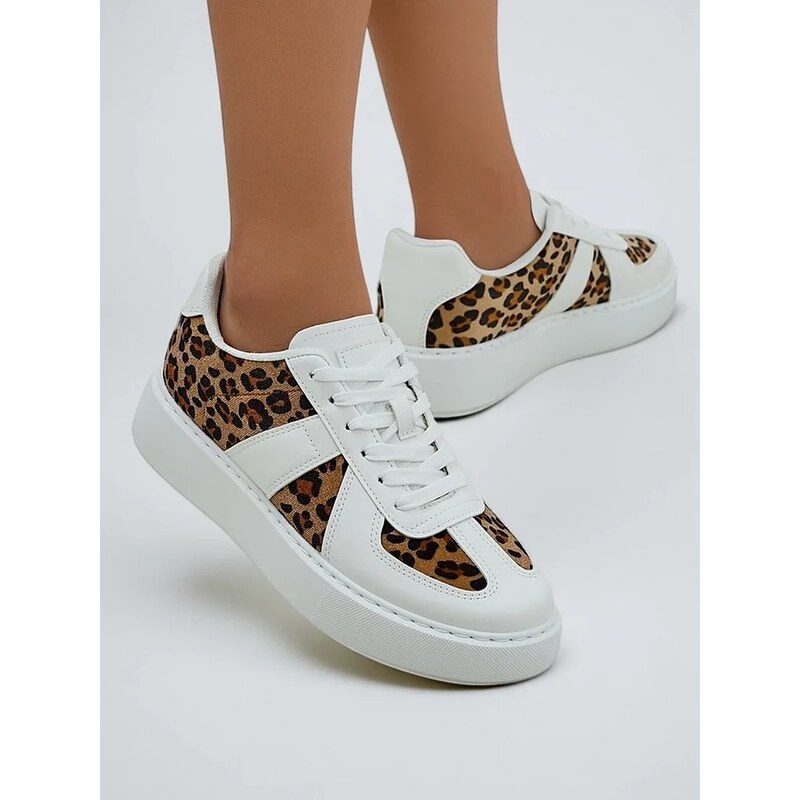 Resti Womens sporty sneakers with leopard print Big Cat
