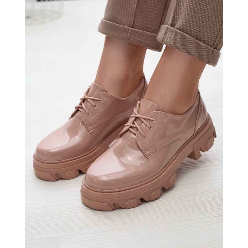 Resti Pink lacquered womens half shoes Delgor- Footwear 107946376