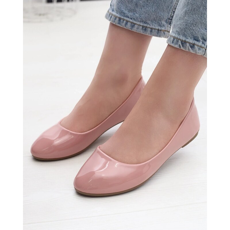 Resti Pink Womens Lacquered Ballerinas Fama - Footwear