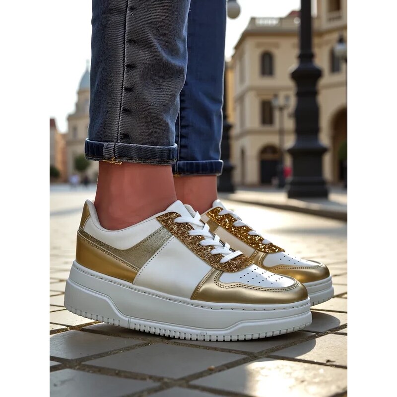 Resti Womens Sneakers with Glitter Qisofi