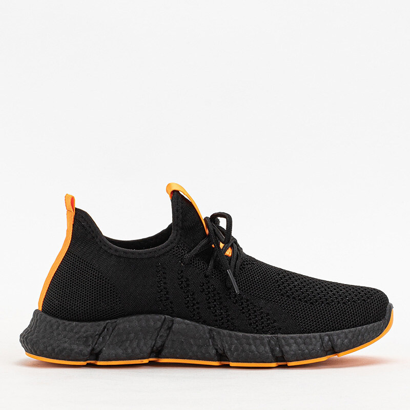 Resti Black and orange womens sports shoes Bommgi - Footwear