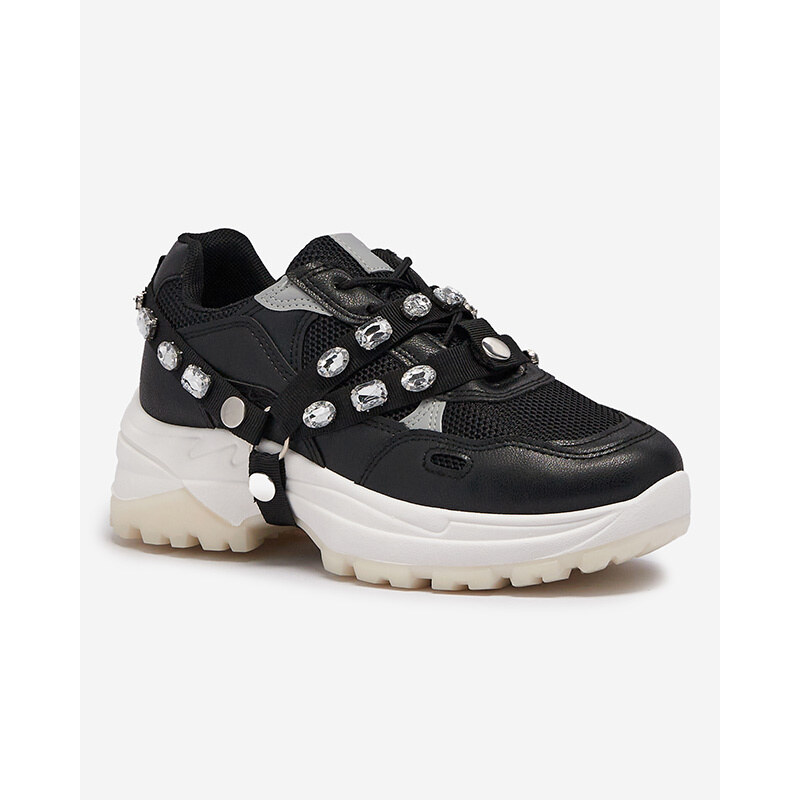 Resti Black womens sneakers with a thick sole Natsumi - Footwear