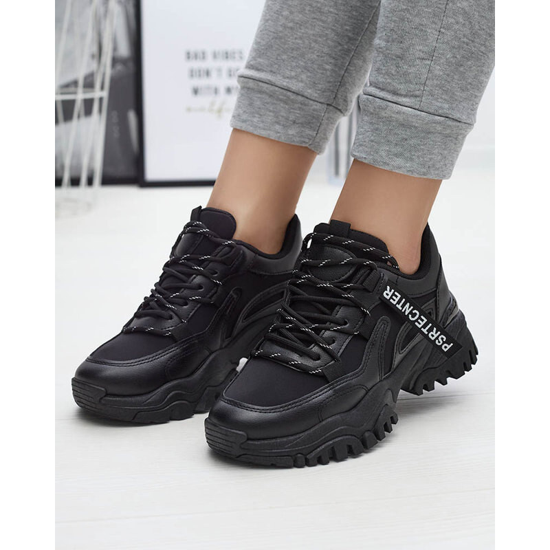 Resti Black womens sneaker sports shoes Evilpo- Footwear