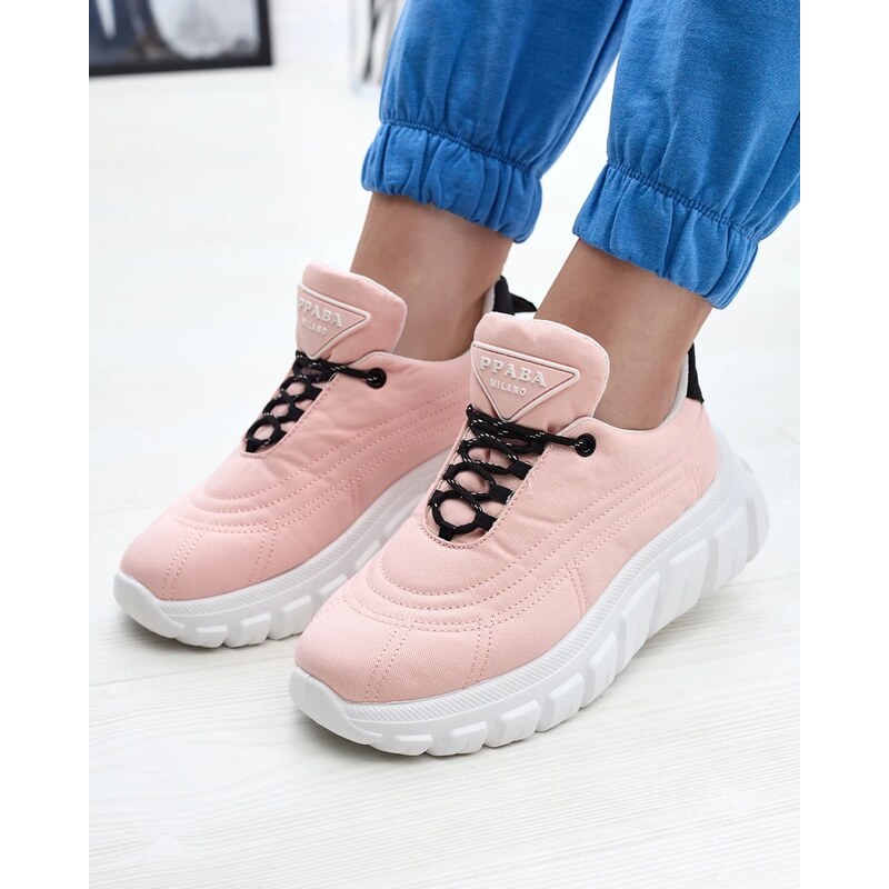 Resti Light pink womens fabric sports shoes Riotay- Footwear