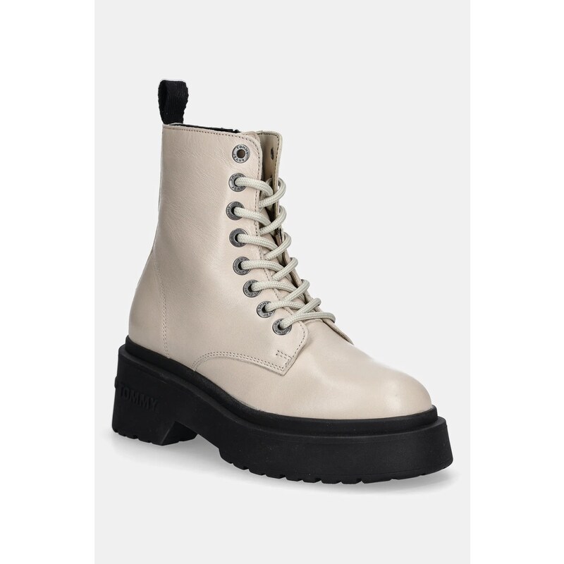 Tommy Jeans Kožené workery Tommy Jeans TJW CHUNKY SHINY LEATHER