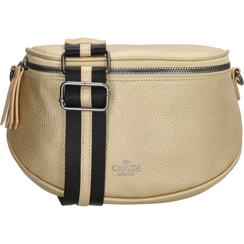 Charm London Zlatá stylová kožená ledvinka „Eloise“ 107950228
