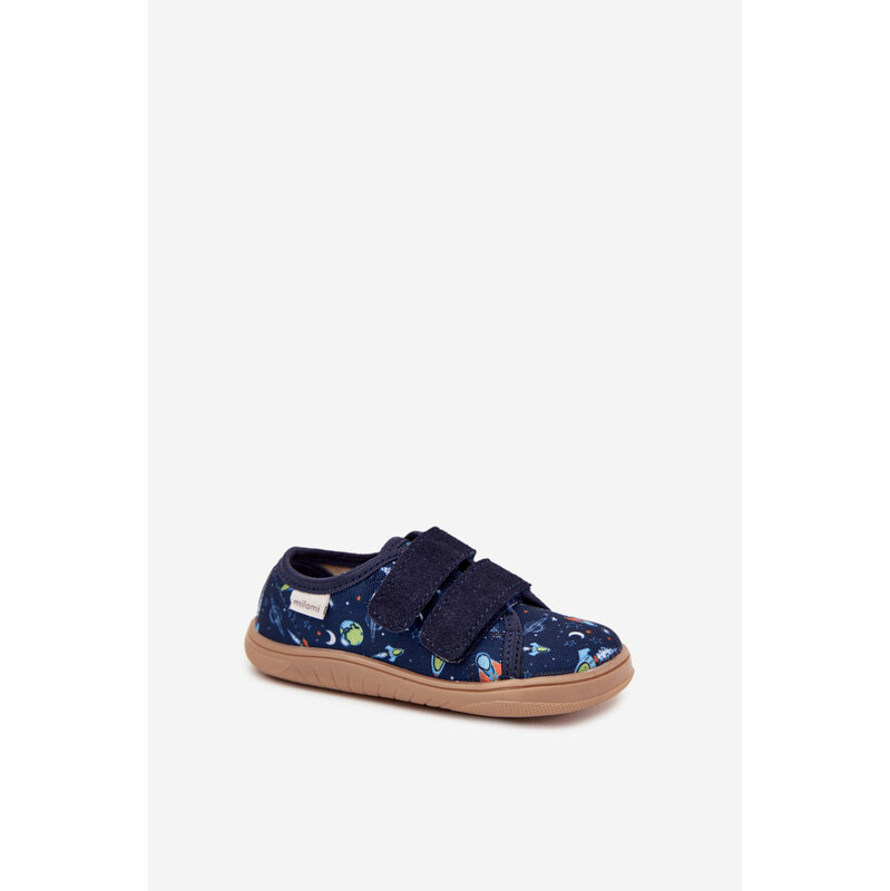 Boto Capáky Barefoot Chlapecké Kosmos Milami Tmavě Modré Saphira