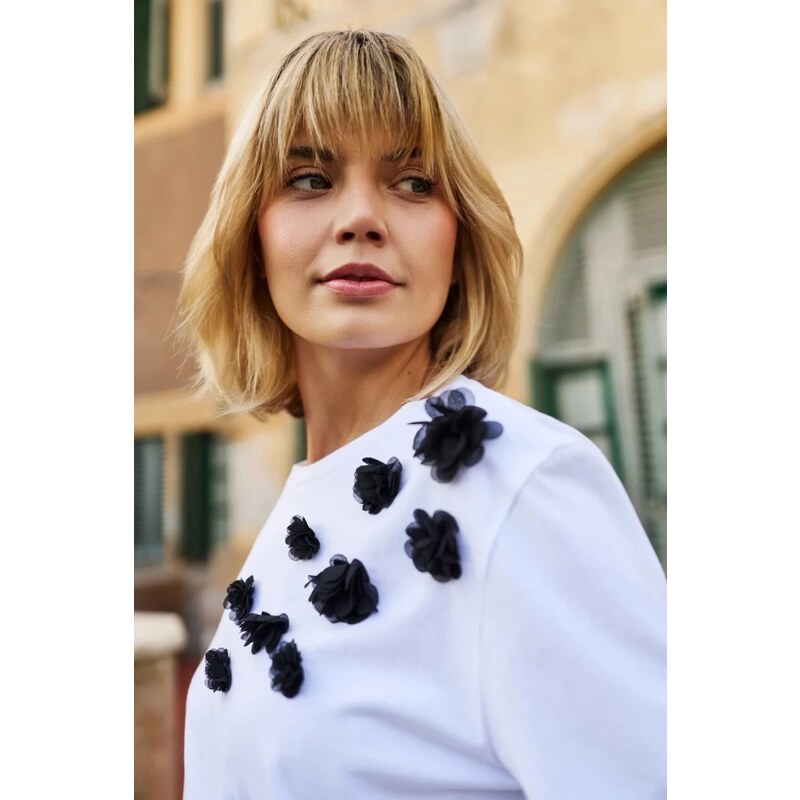 Marisse T-Shirt With White Application
