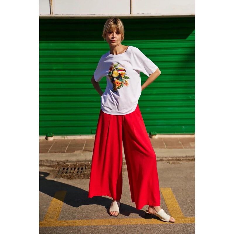 Marisse Womens T-Shirt L-Ts-4740 White