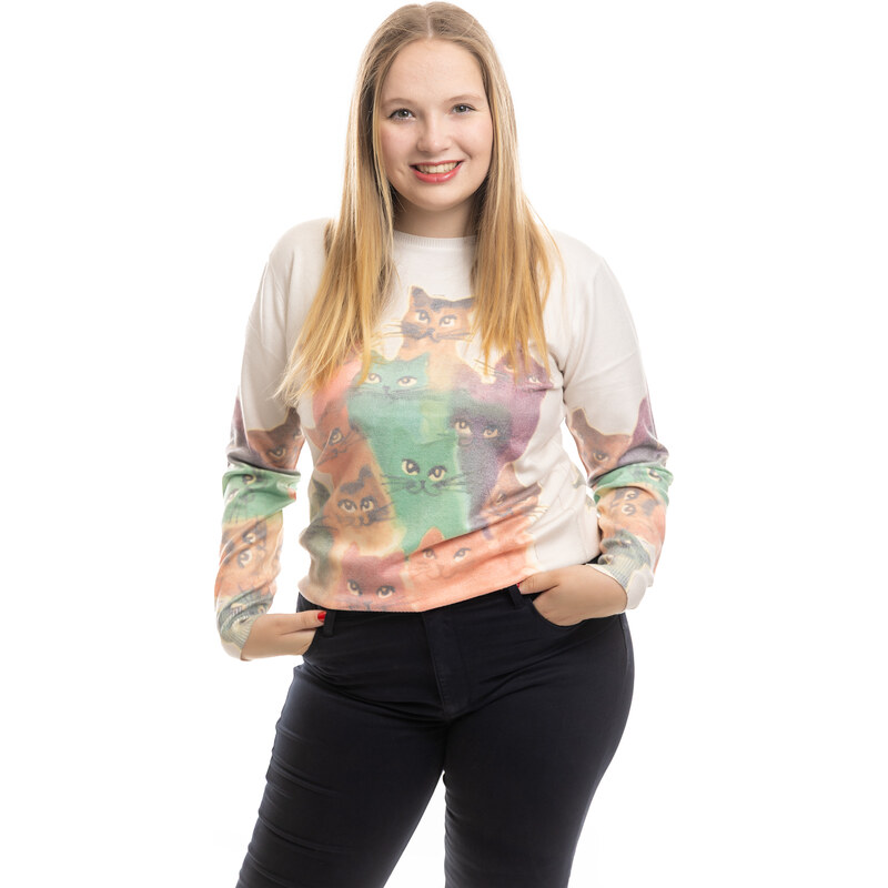F.J.J. Svetr KITTEN Barva: Krémová, Velikost: M/L