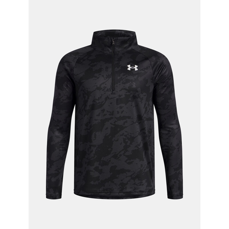 Chlapecké tričko Under Armour UA Tech 2.0 1/2 Zip-BLK - Kluci