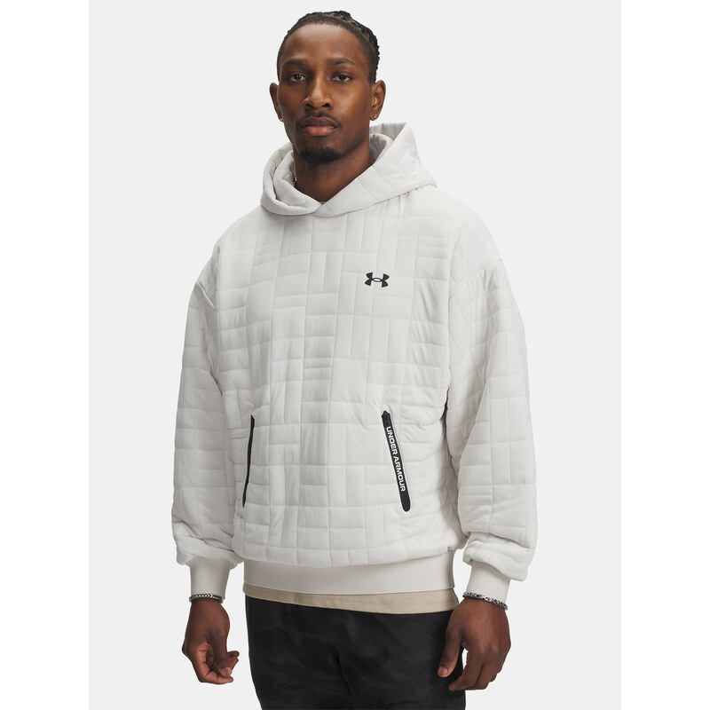 Pánská mMikina Under Armour UA Unstoppable Flc Txtr Hdy-WHT -