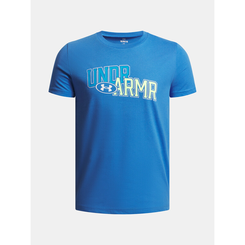 Chlapecké tričko Under Armour UA OVERLAY WM SS-BLU - Kluci