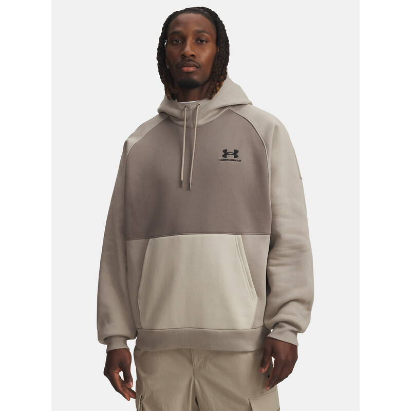 Pánská mMikina Under Armour UA Icon HW Colorblocked Hdy-BRN -