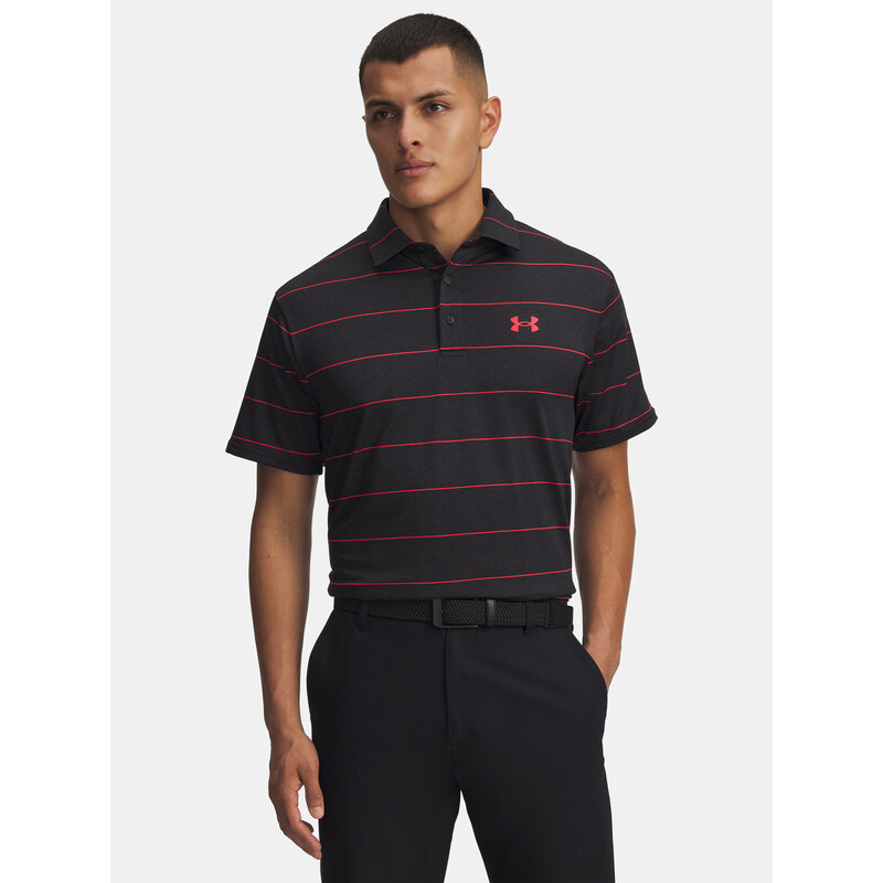 Pánské tričko Under Armour UA Playoff 3.0 Stripe Polo-BLK -