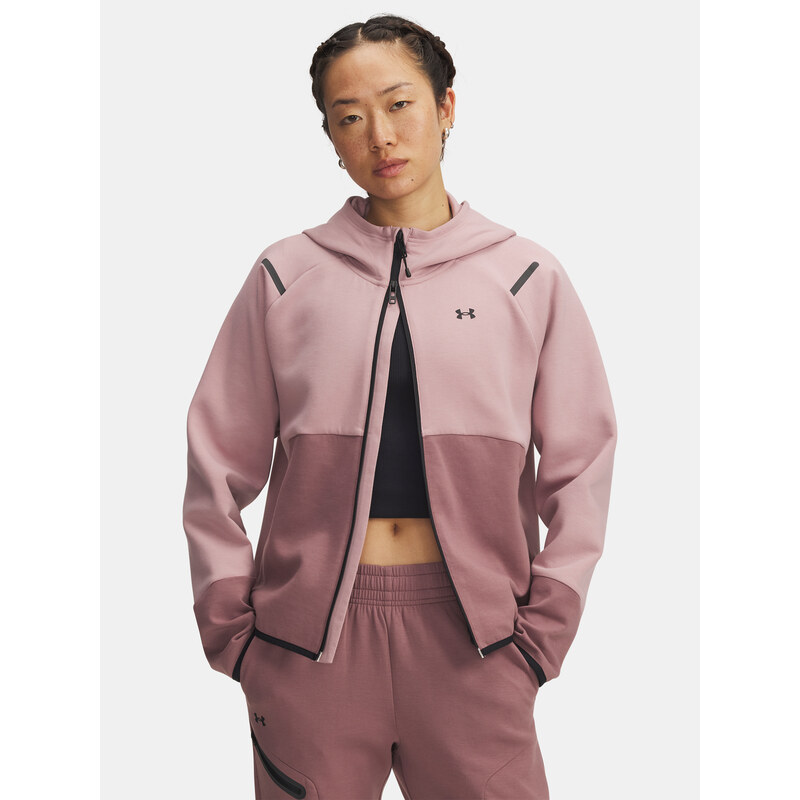 Dámská mMikina Under Armour Unstoppable Fleece FZ-PNK - Dámské