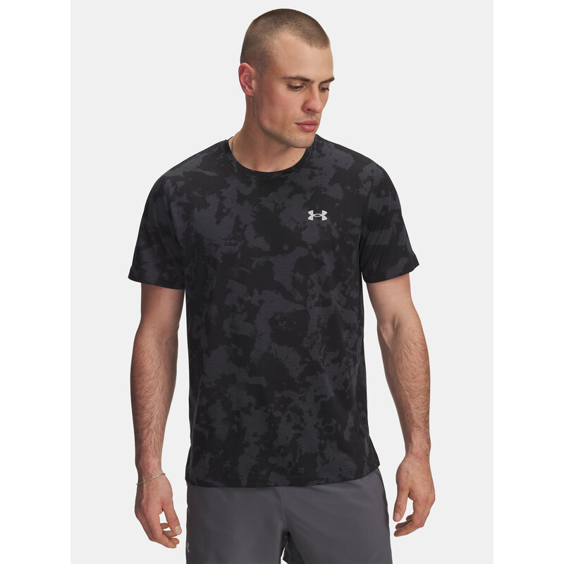 Pánské tričko Under Armour UA Launch Printed SS-GRY - Pánské