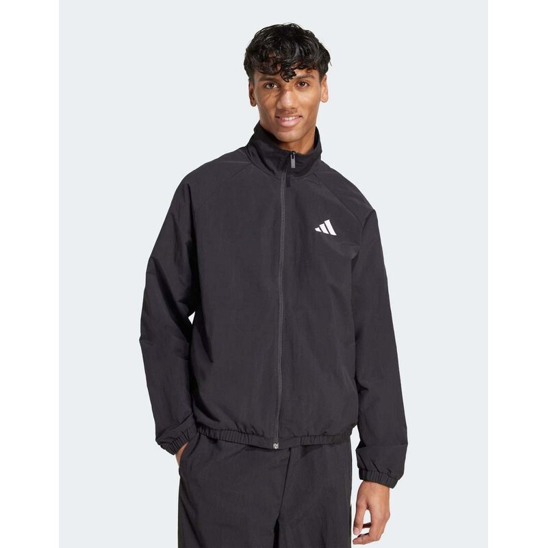 adidas performance Essential small logo windbreaker in black /