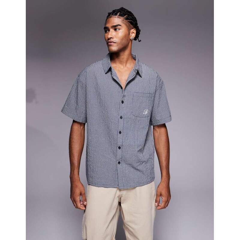 Liquor N Poker boxy shirt in beige print-Neutral