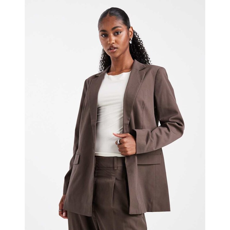 Vero Moda slim fit blazer co-ord in chocolate-Brown 115667161