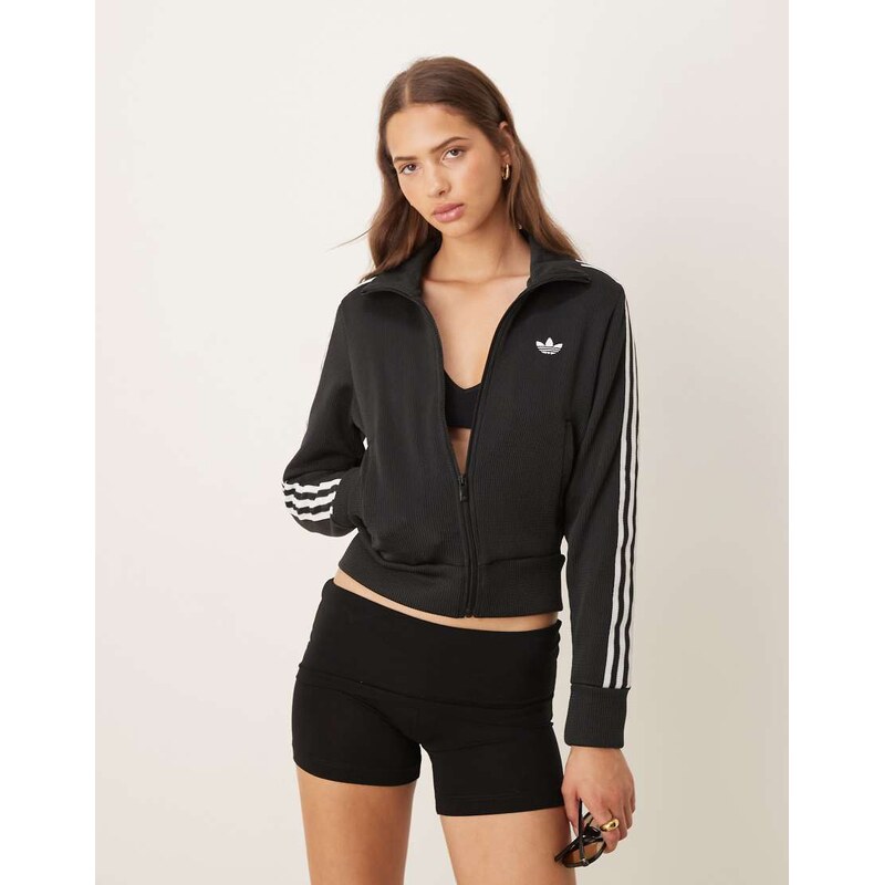 adidas Originals Firebird knitted track top in black 107954308