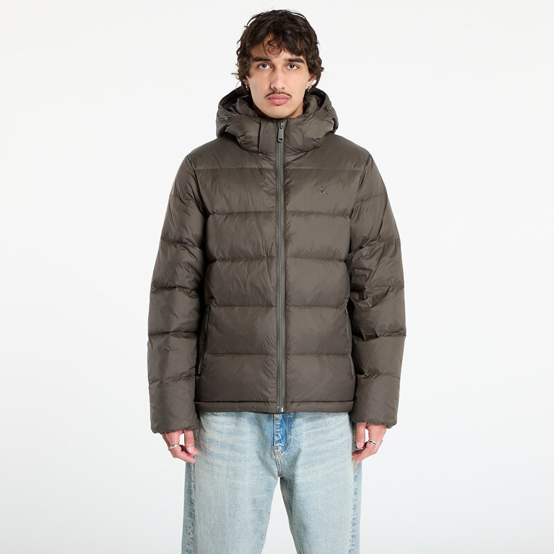 Péřovka Calvin Klein Jeans Ls Nylon Zip Off Hooded Jacket Grey L