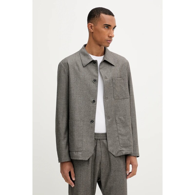 BARENA VENEZIA Vlněné sako BARENA VENEZIA Overshirt Visal